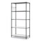 Alera 36 in. x 18 in. x 72 in. 5-Shelf Wire Shelving Kit with Casters and Shelf Liners - Black Anthracite